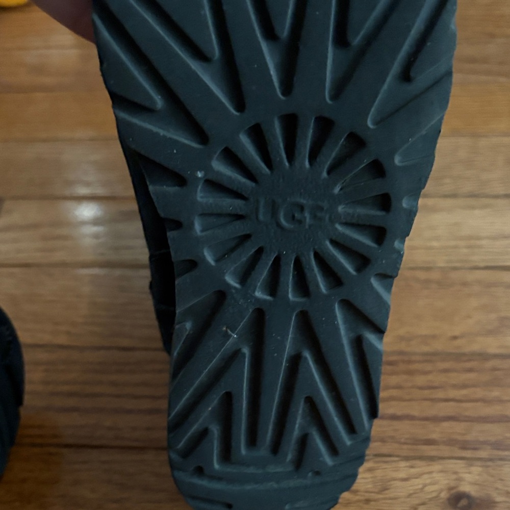 UGG Black Leather Water Resistant Boots - Picture 3 of 4